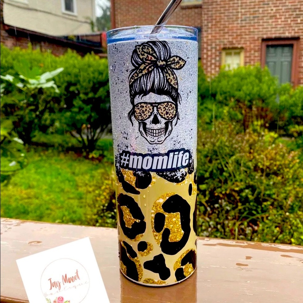 Mom Life Tumbler and Straw